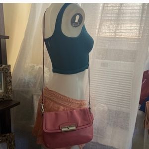 VINTAGE Coach soft pink cross body purse